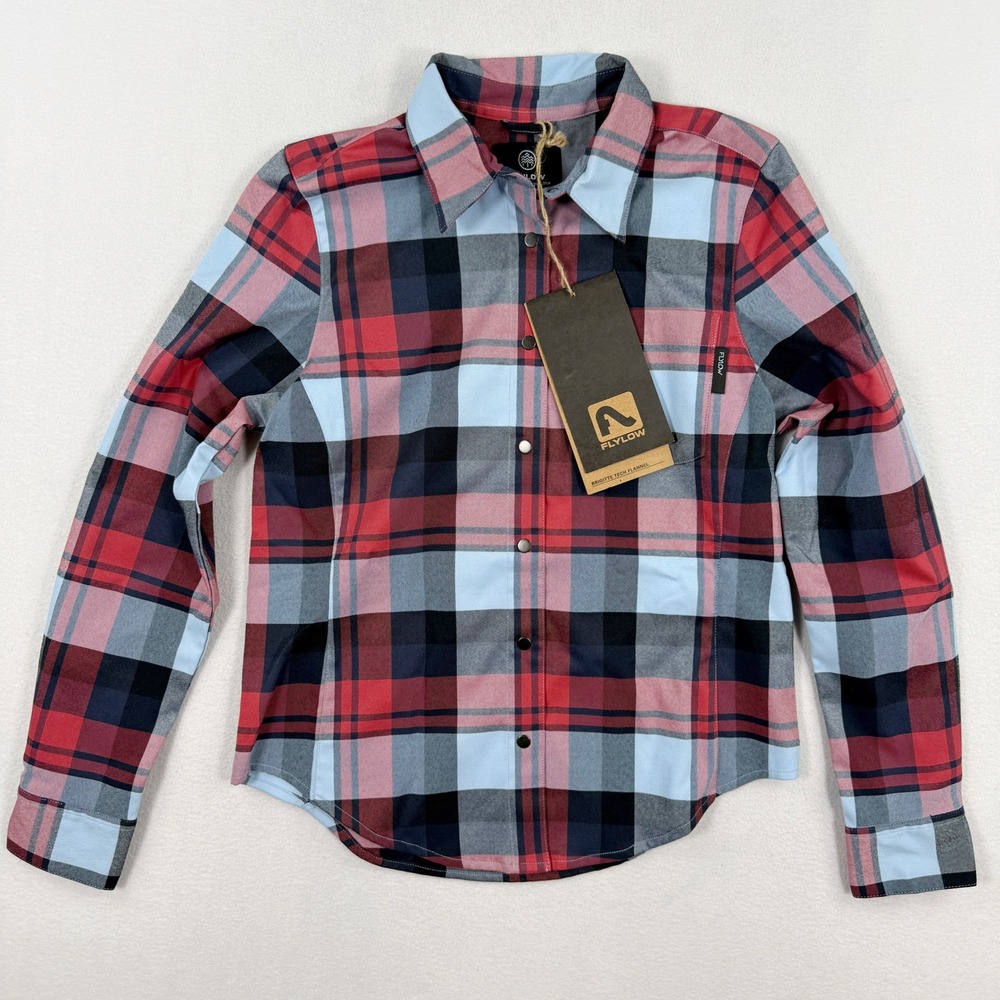 Flylow Brigette Tech Flannel Shirt Size S Womens‎ Alpine/Night NEW